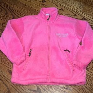 Girls hot pink fleece zip up with Grand Canyon embroidery sizes small (6-7) & L